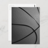 Briefkaart voor zwart-wit Basketball (Voorkant / Achterkant)