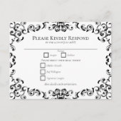 Briefkaart voor zwart-witbruin gothic Wedding (Voorkant)