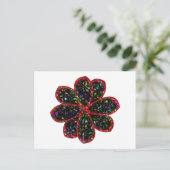 Briefkaart voor zwarte en rode glitter (Staand voorkant)