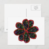 Briefkaart voor zwarte en rode glitter (Voorkant / Achterkant)