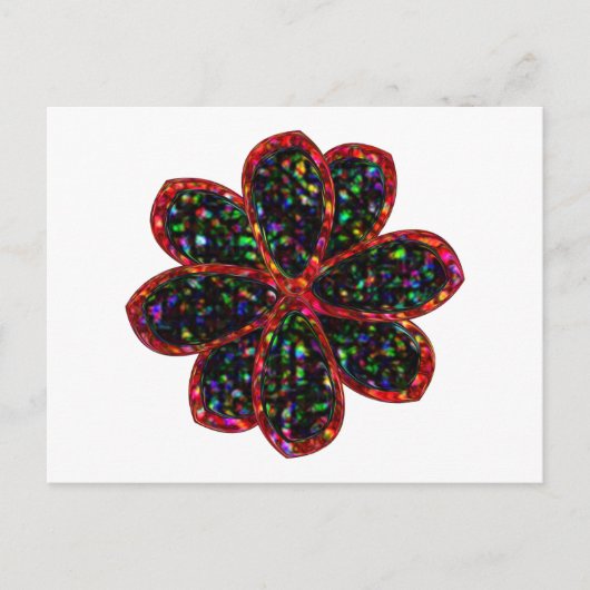 Briefkaart voor zwarte en rode glitter (Voorkant)