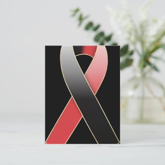 Briefkaart voor zwarte en rode lintjesheid (Staand voorkant)