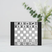 Briefkaart voor zwarte en witte kazen (Staand voorkant)