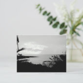 Briefkaart voor zwarte en witte oceaanscène (Staand voorkant)