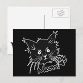 Briefkaart voor zwarte kat (Voorkant / Achterkant)