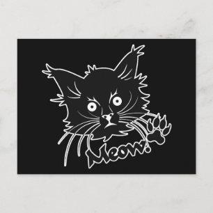 Briefkaart voor zwarte kat