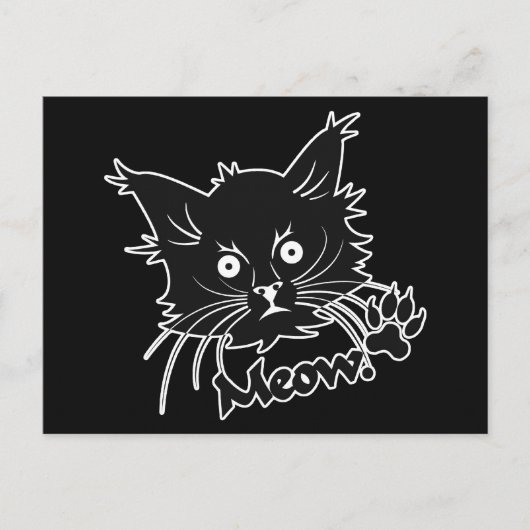Briefkaart voor zwarte kat (Voorkant)