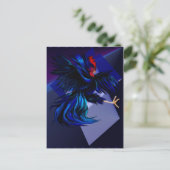 Briefkaart voor zwarte vechtrooster (Staand voorkant)