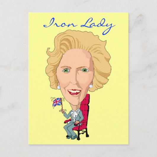 Briefkaart Voormalig Brits premier Iron Lady (Voorkant)
