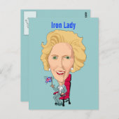 Briefkaart Voormalig Brits premier Iron Lady (Voorkant / Achterkant)