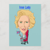 Briefkaart Voormalig Brits premier Iron Lady (Voorkant)