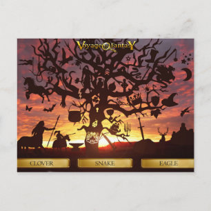 Briefkaart Voyage naar Fantasy - Broceliande Shado