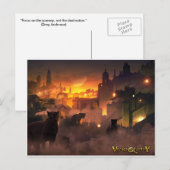 Briefkaart Voyage naar Fantasy - Oriental Felines (Voorkant / Achterkant)