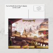 Briefkaart Voyage naar Fantasy - SteamPunk City (Voorkant / Achterkant)