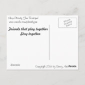 Briefkaart "Vrienden die samen spelen" van muzikan (Achterkant)