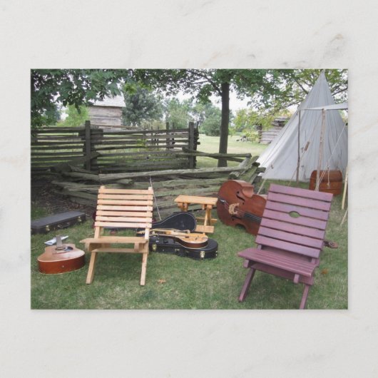 Briefkaart "Vrienden die samen spelen" van muzikan (Voorkant)