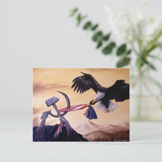 briefkaart "Vrijhedenstrijd" (Staand voorkant)