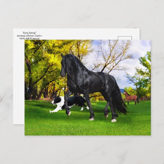 briefkaart "Vroege lente" (Voorkant / Achterkant)