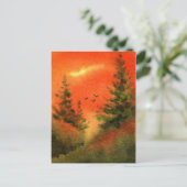 briefkaart "Vroege vogels" (Staand voorkant)