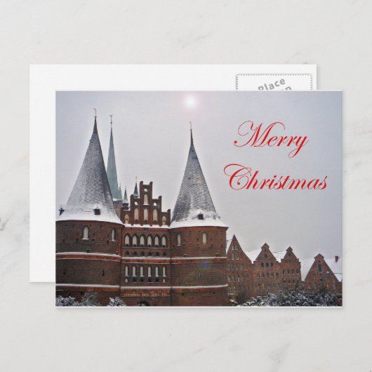 Briefkaart - Vrolijk kerstfeest (Voorkant / Achterkant)