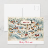  briefkaart Vrolijk kerstfeest (Voorkant / Achterkant)