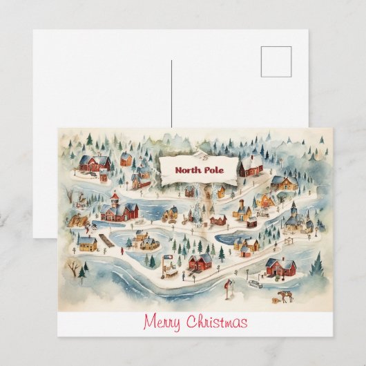  briefkaart Vrolijk kerstfeest (Voorkant / Achterkant)