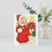 Briefkaart "Vrolijk kerstfeest aan een "lieve klei (Staand voorkant)