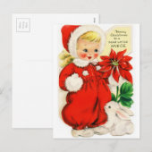 Briefkaart "Vrolijk kerstfeest aan een "lieve klei (Voorkant / Achterkant)