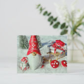 Briefkaart. Vrolijk kerstfeest. Feestdagenkaart (Staand voorkant)