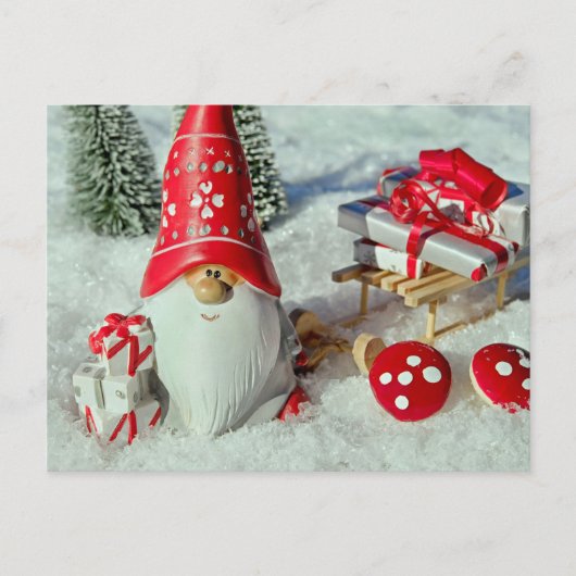 Briefkaart. Vrolijk kerstfeest. Feestdagenkaart (Voorkant)