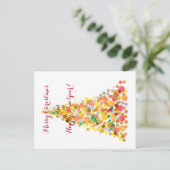 Briefkaart Vrolijk Kerstfeest Gelukkig Nieuwjaar! (Staand voorkant)