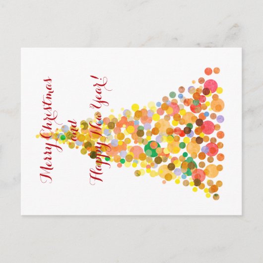 Briefkaart Vrolijk Kerstfeest Gelukkig Nieuwjaar! (Voorkant)