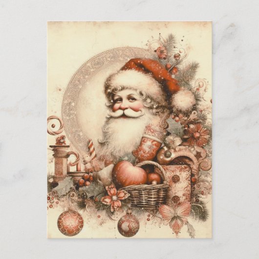 Briefkaart Vrolijk kerstfeest liefde kerstman (Voorkant)