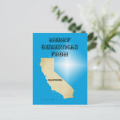 Briefkaart - Vrolijk kerstfeest vanuit Californië (Staand voorkant)