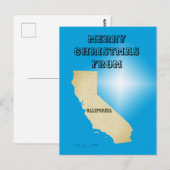 Briefkaart - Vrolijk kerstfeest vanuit Californië (Voorkant / Achterkant)