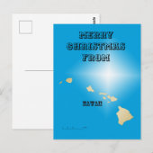 Briefkaart - Vrolijk kerstfeest vanuit Hawaï (Voorkant / Achterkant)