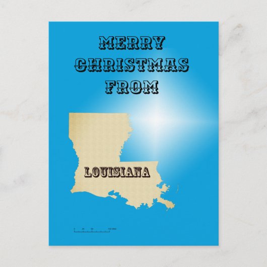 Briefkaart - Vrolijk kerstfeest vanuit Louisiana (Voorkant)