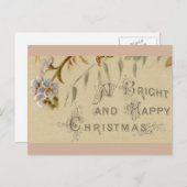 Briefkaart - Vrolijk kerstfeest vergeet ik de nots (Voorkant / Achterkant)