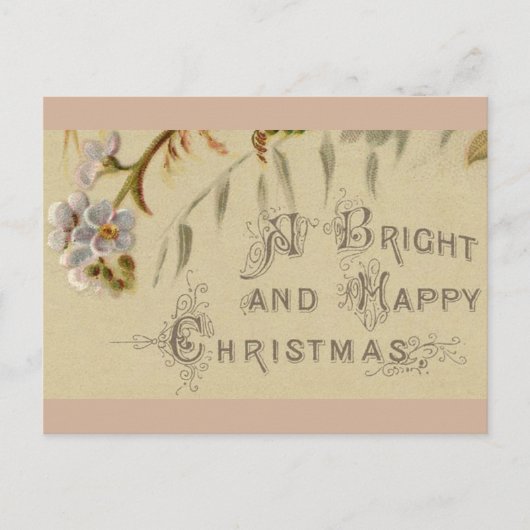 Briefkaart - Vrolijk kerstfeest vergeet ik de nots (Voorkant)