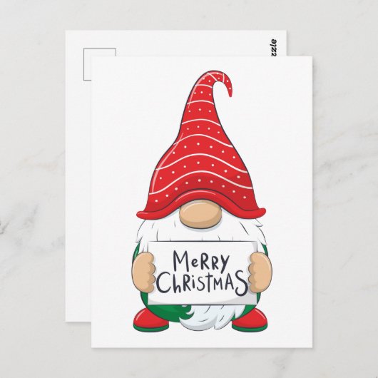 Briefkaart - Vrolijk kerstgedicht (Voorkant / Achterkant)