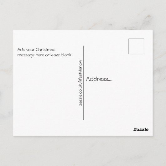 Briefkaart - Vrolijk kerstgedicht (Achterkant)