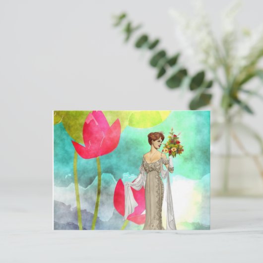 Briefkaart  Vrouw (Staand voorkant)