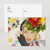 Briefkaart  Vrouw (Voorkant / Achterkant)