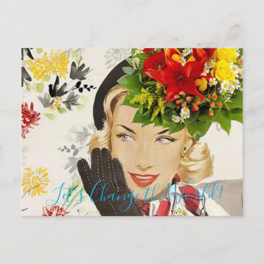 Briefkaart  Vrouw (Voorkant)