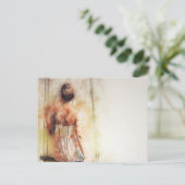 Briefkaart  vrouw (Staand voorkant)