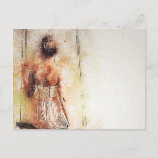 Briefkaart  vrouw (Voorkant)