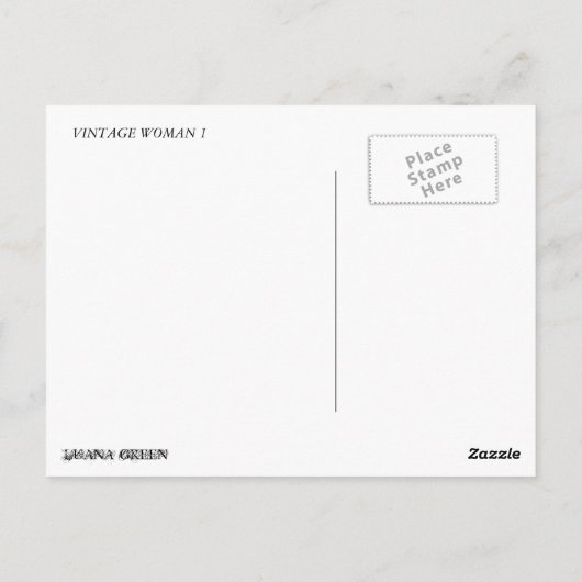 BRIEFKAART  VROUW 1 (Achterkant)