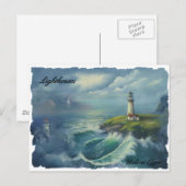 Briefkaart vuurtoren (Voorkant / Achterkant)