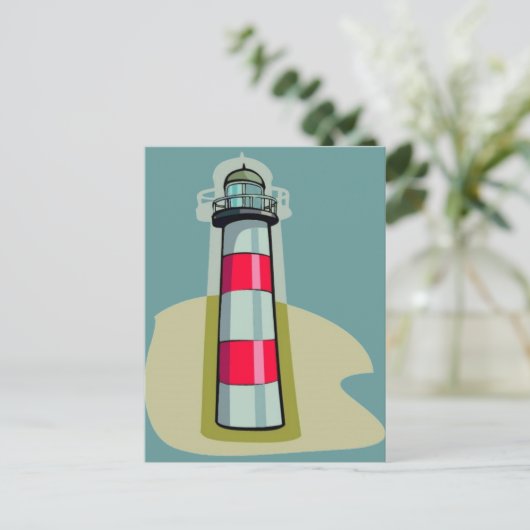 Briefkaart vuurtoren (Staand voorkant)