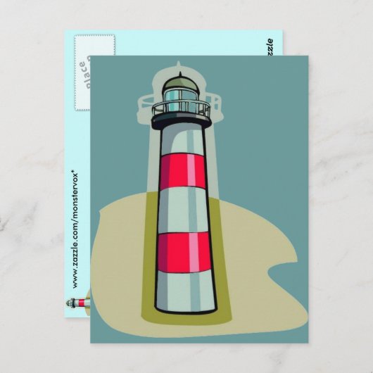 Briefkaart vuurtoren (Voorkant / Achterkant)